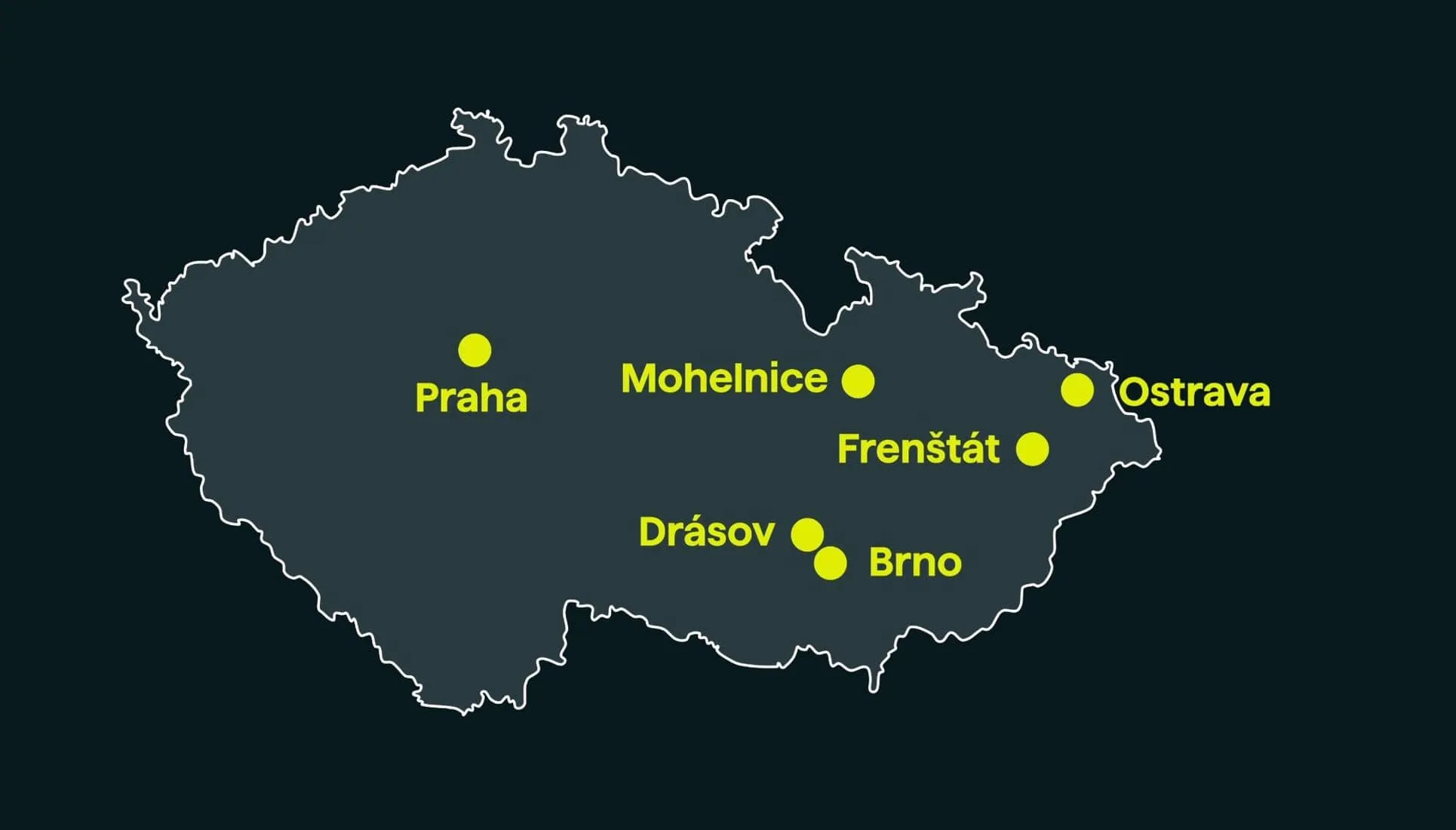 Mapa poboček
